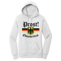 Prost Oktoberfest German Flag Crest Eagle Bavarian Women's Pullover Hoodie