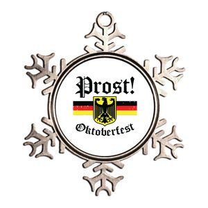 Prost Oktoberfest German Flag Crest Eagle Bavarian Metallic Star Ornament