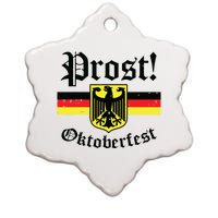 Prost Oktoberfest German Flag Crest Eagle Bavarian Ceramic Star Ornament