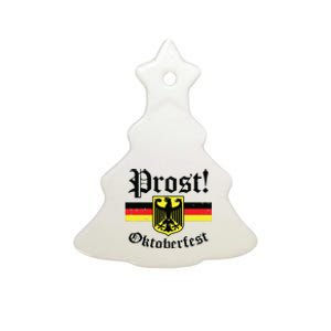 Prost Oktoberfest German Flag Crest Eagle Bavarian Ceramic Tree Ornament