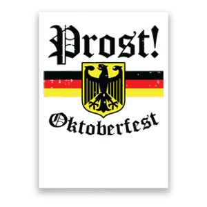 Prost Oktoberfest German Flag Crest Eagle Bavarian Poster