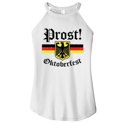 Prost Oktoberfest German Flag Crest Eagle Bavarian Women's Perfect Tri Rocker Tank