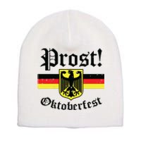 Prost Oktoberfest German Flag Crest Eagle Bavarian Short Acrylic Beanie