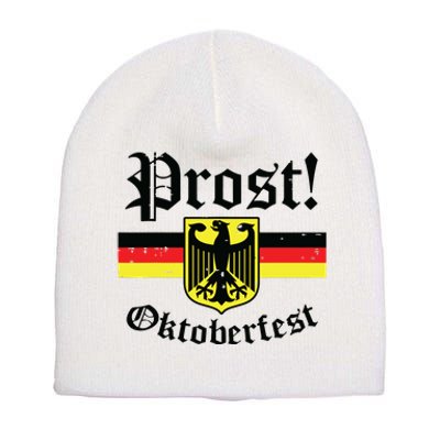 Prost Oktoberfest German Flag Crest Eagle Bavarian Short Acrylic Beanie