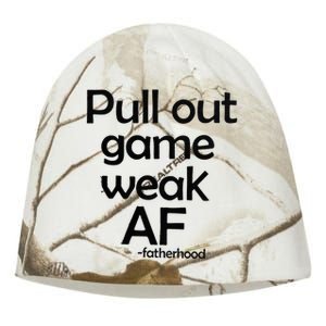 Pull Out Game Weak AF Fatherhood Kati - Camo Knit Beanie