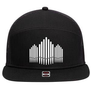 Pipe Organ Gift 7 Panel Mesh Trucker Snapback Hat