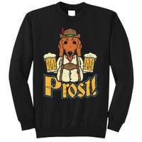 Prost Oktoberfest German Dachshund Dog Drinking Beer Sweatshirt