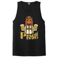 Prost Oktoberfest German Dachshund Dog Drinking Beer PosiCharge Competitor Tank