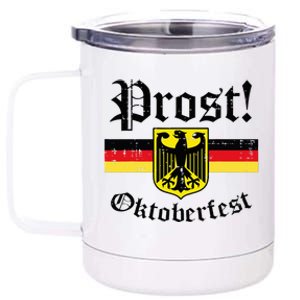 Prost Oktoberfest German Flag Crest Eagle Bavarian 12 oz Stainless Steel Tumbler Cup