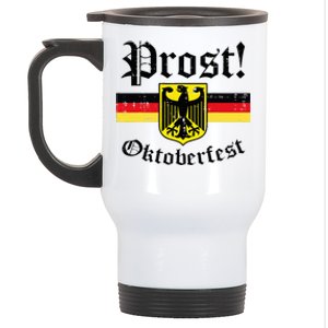 Prost Oktoberfest German Flag Crest Eagle Bavarian Stainless Steel Travel Mug