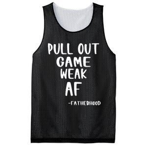 Pull Out Game Is Weak Af Fatherhood Funny Mesh Reversible Basketball Jersey Tank