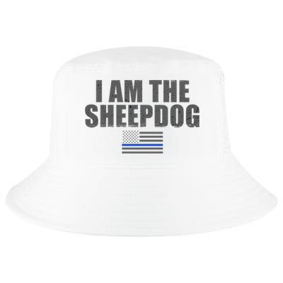 Police Officer Gift Thin Blue Line Gift I Am The Sheepdog Funny Gift Cool Comfort Performance Bucket Hat