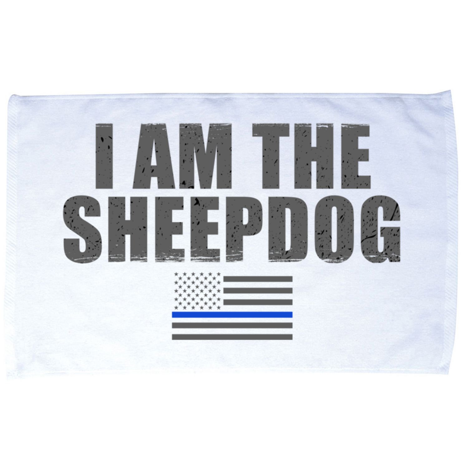 Police Officer Gift Thin Blue Line Gift I Am The Sheepdog Funny Gift Microfiber Hand Towel