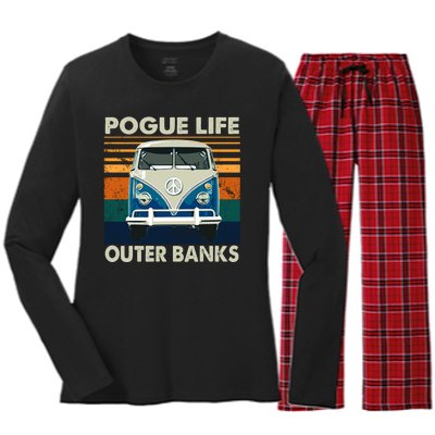 Pogue Life Women's Long Sleeve Flannel Pajama Set 