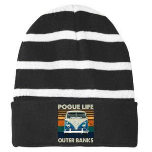 Pogue Life Striped Beanie with Solid Band