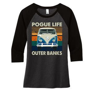 Pogue Life Women's Tri-Blend 3/4-Sleeve Raglan Shirt