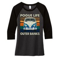 Pogue Life Women's Tri-Blend 3/4-Sleeve Raglan Shirt