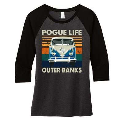 Pogue Life Women's Tri-Blend 3/4-Sleeve Raglan Shirt