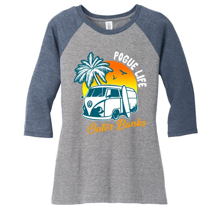 Pogue Life Banks Bronco Van Outer Women's Tri-Blend 3/4-Sleeve Raglan Shirt