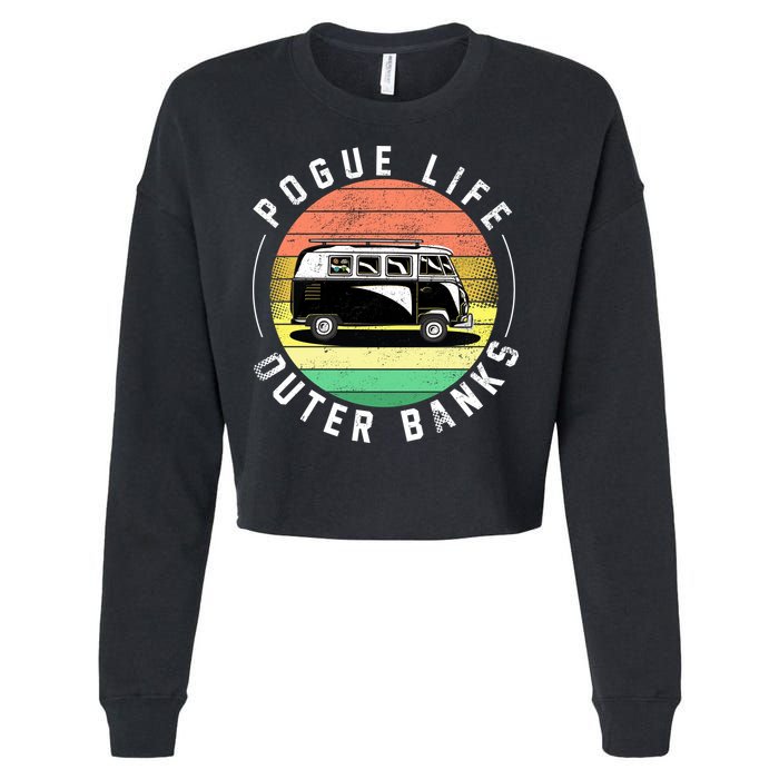 Pogue Life Retro Hippy Bus Cropped Pullover Crew