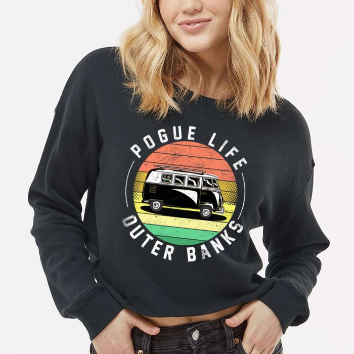 Pogue Life Retro Hippy Bus Cropped Pullover Crew