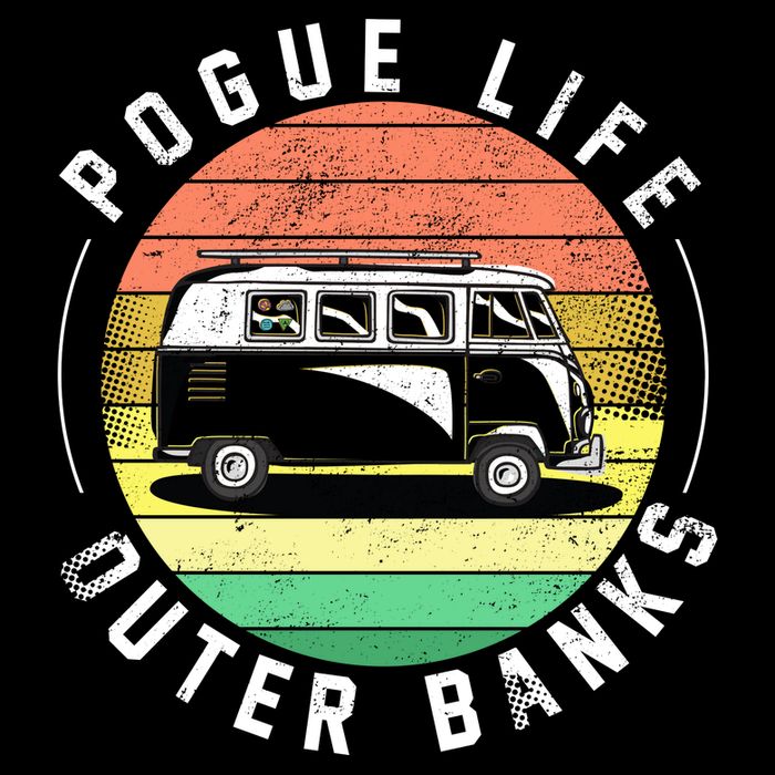 Pogue Life Retro Hippy Bus Cropped Pullover Crew