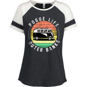 Pogue Life Retro Hippy Bus Enza Ladies Jersey Colorblock Tee