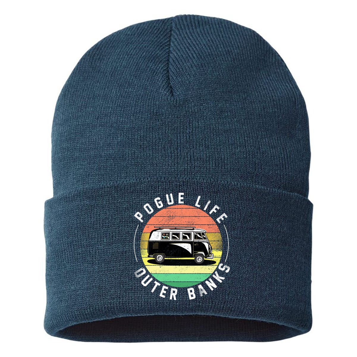 Pogue Life Retro Hippy Bus Sustainable Knit Beanie