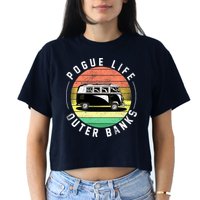 Pogue Life Retro Hippy Bus Women's Crop Top Tee