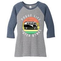 Pogue Life Retro Hippy Bus Women's Tri-Blend 3/4-Sleeve Raglan Shirt