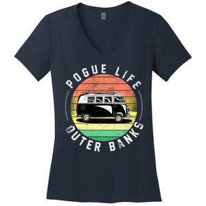 Pogue Life Retro Hippy Bus Women's V-Neck T-Shirt