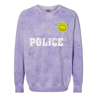 Police Officer Halloween For Costume Colorblast Crewneck Sweatshirt