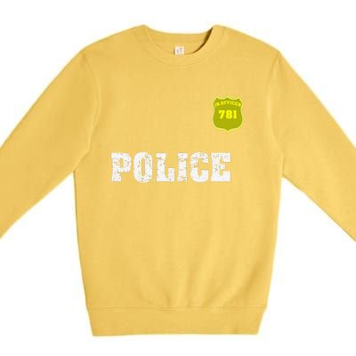 Police Officer Halloween For Costume Premium Crewneck Sweatshirt