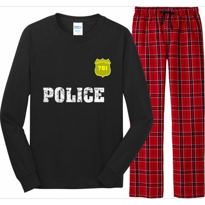 Police Officer Halloween For Costume Long Sleeve Pajama Set