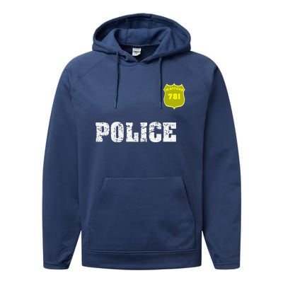 Police Officer Halloween For Costume Performance Fleece Hoodie