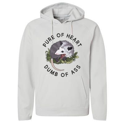 Pure Of Heart Dumb Of Ass Funny Sayings Fantasy Performance Fleece Hoodie