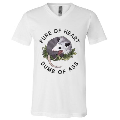 Pure Of Heart Dumb Of Ass Funny Sayings Fantasy V-Neck T-Shirt