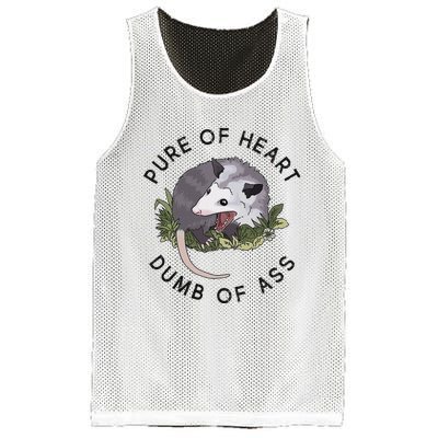 Pure Of Heart Dumb Of Ass Funny Sayings Fantasy Mesh Reversible Basketball Jersey Tank