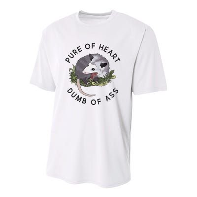 Pure Of Heart Dumb Of Ass Funny Sayings Fantasy Youth Performance Sprint T-Shirt