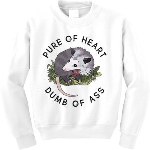 Pure Of Heart Dumb Of Ass Funny Sayings Fantasy Kids Sweatshirt