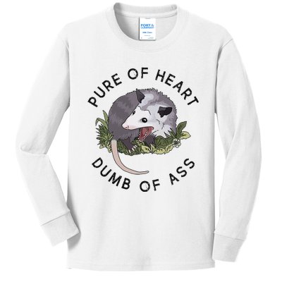 Pure Of Heart Dumb Of Ass Funny Sayings Fantasy Kids Long Sleeve Shirt