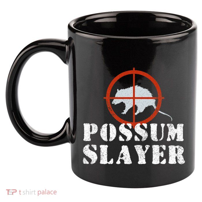Possum Opossum Hunting 11oz C Handle Ceramic Mug