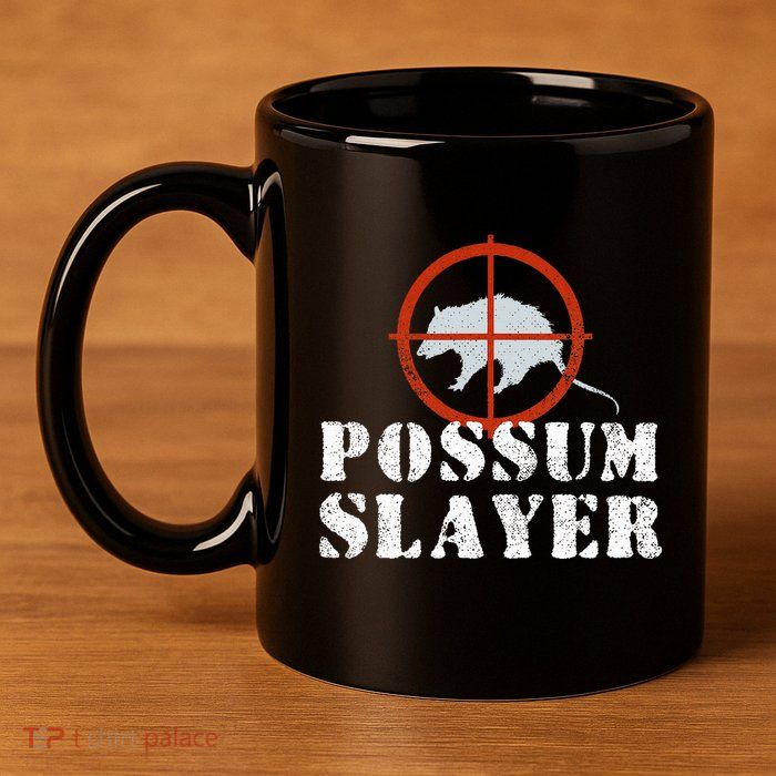 Possum Opossum Hunting 11oz C Handle Ceramic Mug
