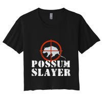 Possum Opossum Hunting Women's Crop Top Tee