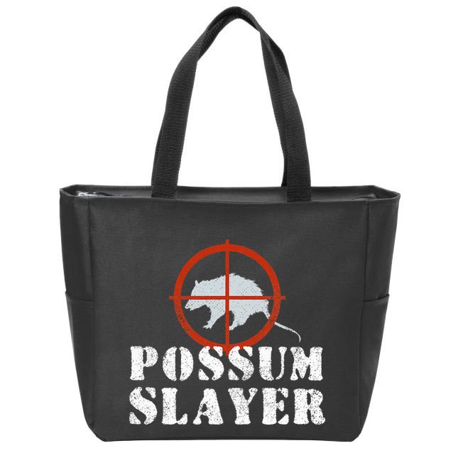Possum Opossum Hunting Zip Tote Bag
