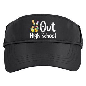 Peace Out High School Last Day Of School High School Grad Adult Drive Performance Visor