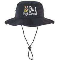 Peace Out High School Last Day Of School High School Grad Legacy Cool Fit Booney Bucket Hat