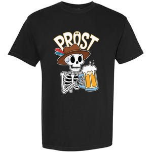 Prost Oktoberfest Halloween Skeleton Garment-Dyed Heavyweight T-Shirt