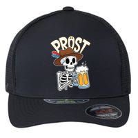 Prost Oktoberfest Halloween Skeleton Flexfit Unipanel Trucker Cap