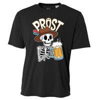 Prost Oktoberfest Halloween Skeleton Cooling Performance Crew T-Shirt